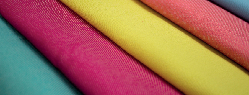 textil rolls of different colour